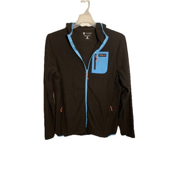 Ventures Endurance Jacket Mens Large Brown Hoodie Hot Chocolate Run Exercise - Picture 2 of 8